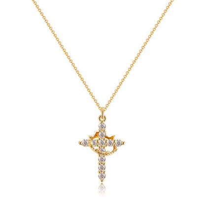 FAITHLOVE™ ROTATABLE CROWN CROSS NECKLACE